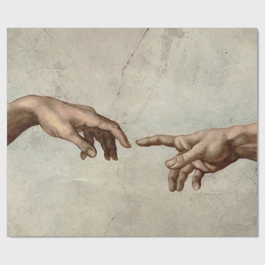 Michaelangelo gibt Schöpfung Adam God Geschenkpapier (Flach)
