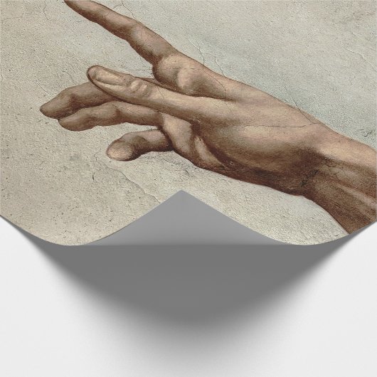 Michaelangelo gibt Schöpfung Adam God Geschenkpapier (Ecke)