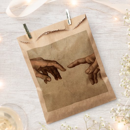 Michaelangelo gibt Schöpfung Adam God Geschenktütchen (Ausgeschnitten)