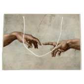 Michaelangelo gibt Schöpfung Adam God Große Geschenktüte (Vorderseite)