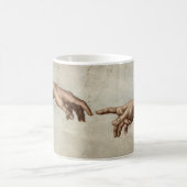 Michaelangelo gibt Schöpfung Adam God Kaffeetasse (Mittel)