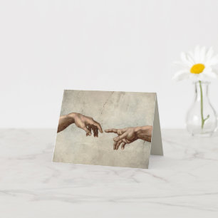 Michaelangelo gibt Schöpfung Adam God Karte