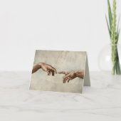 Michaelangelo gibt Schöpfung Adam God Karte (Vorderseite)