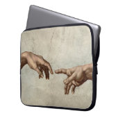 Michaelangelo gibt Schöpfung Adam God Laptopschutzhülle (Vorderseite Links)