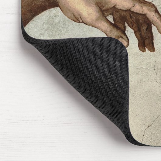 Michaelangelo gibt Schöpfung Adam God Mousepad (Ecke)