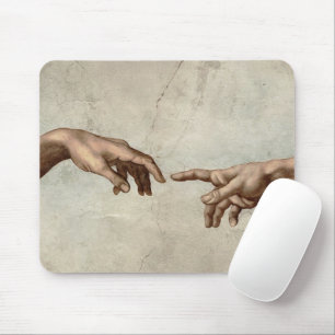 Michaelangelo gibt Schöpfung Adam God Mousepad