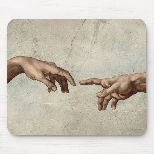 Michaelangelo gibt Schöpfung Adam God Mousepad (Vorne)