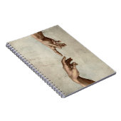 Michaelangelo gibt Schöpfung Adam God Notizblock (Rechte Seite)