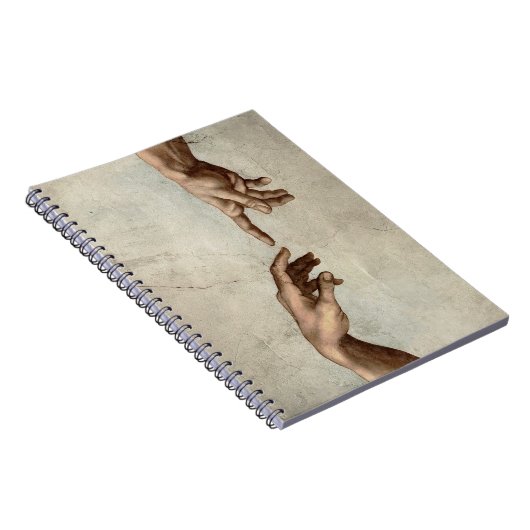 Michaelangelo gibt Schöpfung Adam God Notizblock (Rechte Seite)