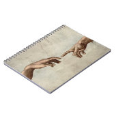 Michaelangelo gibt Schöpfung Adam God Notizblock (Linke Seite)