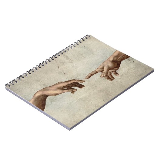 Michaelangelo gibt Schöpfung Adam God Notizblock (Linke Seite)