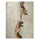 Michaelangelo gibt Schöpfung Adam God Notizblock (Vorderseite)