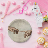 Michaelangelo gibt Schöpfung Adam God Pappteller (Party)