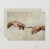Michaelangelo gibt Schöpfung Adam God Postkarte (Vorne/Hinten)