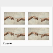 Michaelangelo gibt Schöpfung Adam God Rechteckiger Aufkleber (Blatt)