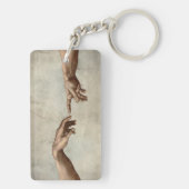 Michaelangelo gibt Schöpfung Adam God Schlüsselanhänger (Rückseite)