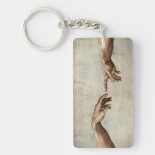 Michaelangelo gibt Schöpfung Adam God Schlüsselanhänger