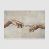 Michaelangelo gibt Schöpfung Adam God Seidenpapier (Vorderseite)