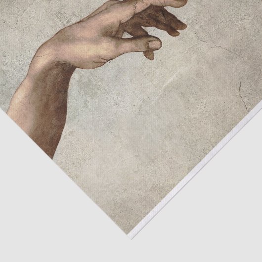 Michaelangelo gibt Schöpfung Adam God Seidenpapier (Ausschnitt)