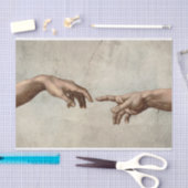 Michaelangelo gibt Schöpfung Adam God Seidenpapier (Handwerk)