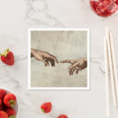 Michaelangelo gibt Schöpfung Adam God Serviette (Beispiel)