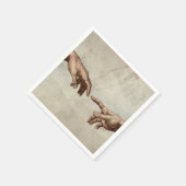 Michaelangelo gibt Schöpfung Adam God Serviette (Ecke)