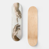 Michaelangelo Hands Creation Adam God Skateboard (Vorderseite)