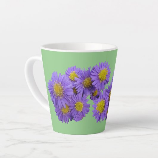 Michaelmas Daisy Cust. Grüne Latte-Tasse Milchtasse (Linke Ecke)
