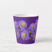 Michaelmas Daisy Cust Lila Latte Tasse (Vorderseite)
