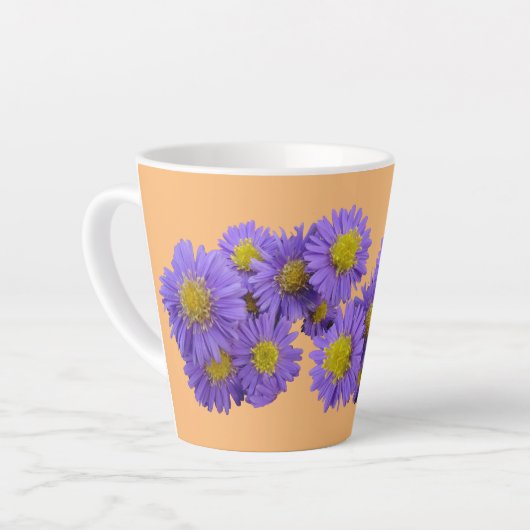 Michaelmas Daisy Cust Orange Latte Tasse (Linke Ecke)