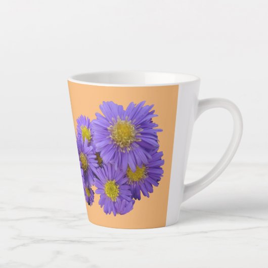 Michaelmas Daisy Cust Orange Latte Tasse (Rechts)