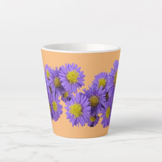 Michaelmas Daisy Cust Orange Latte Tasse (Vorderseite)