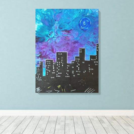 Michael's City Scape Leinwanddruck (Insitu (Holzboden))