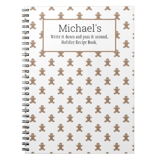 Michael's Gingerbread Holiday Rezept-Notebook Notizblock (Vorderseite)