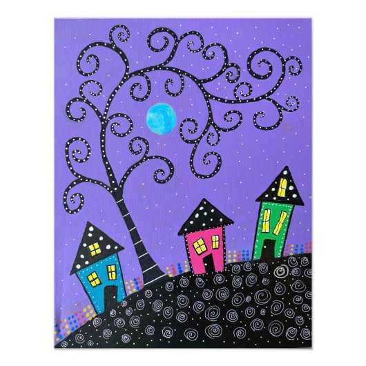 Michael's Lila Haus Fotodruck (Vorne)