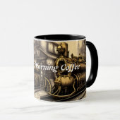 Michael's Morgenkaffee Personalisiert anpassbar Tasse (VorderseiteRechts)