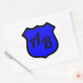 Michael's Shield mit Monogram Quadratischer Aufkleber (Umschlag)