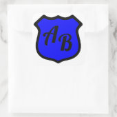 Michael's Shield mit Monogram Quadratischer Aufkleber (Tasche)