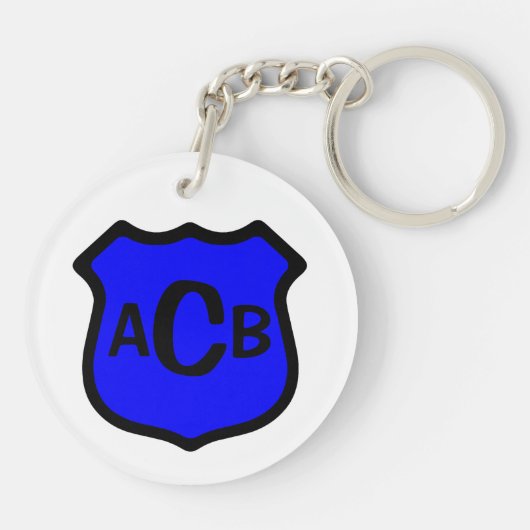Michael's Shield mit Monogram Schlüsselanhänger (Rückseite)