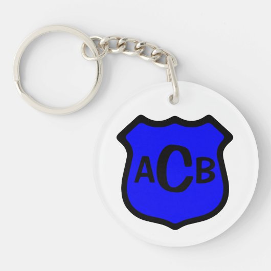 Michael's Shield mit Monogram Schlüsselanhänger (Vorderseite)