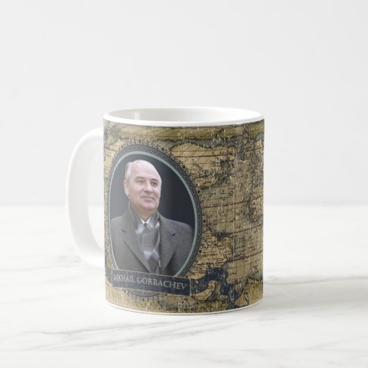 Michail Gorbatschow historische Tasse (Vorderseite Links)