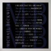 Micheal Beckwith Zitat Poster (Vorne)