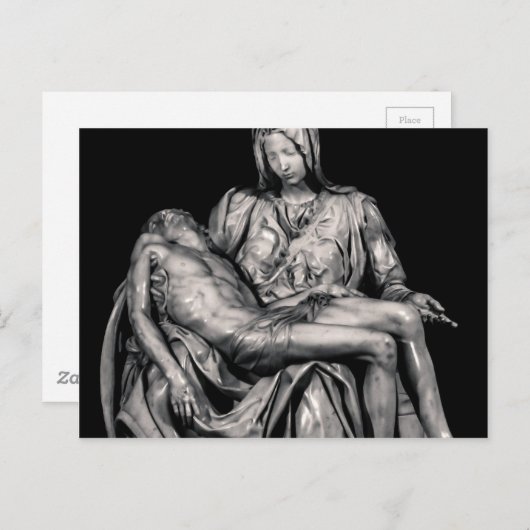 Michealangelo Masterpiece La Pieta Skulptur Postkarte (Vorne/Hinten)