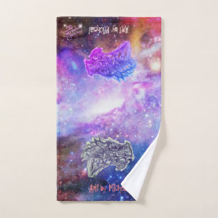 Micheals Art Dragon im Weltraumhandtuch Handtuch