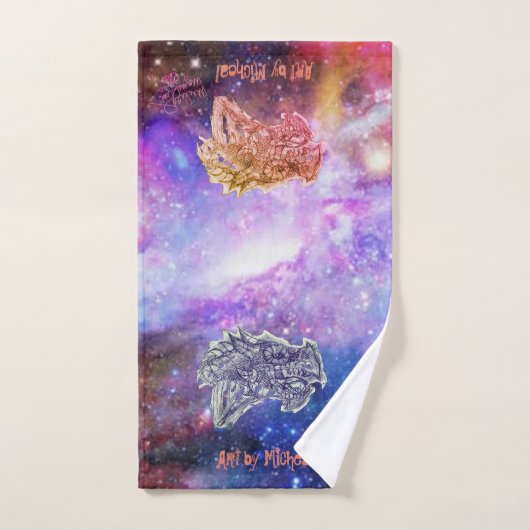 Micheals Art Dragon in Space Handtuch (Handtuch)