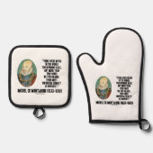 Michel de Montaigne nie zwei Meinungen wie Zitat Ofenhandschuh & Topflappen-Set (Vorderseite)