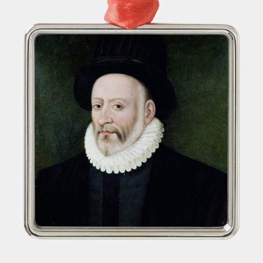 Michel Eyquem de Montaigne Silbernes Ornament (Vorne)
