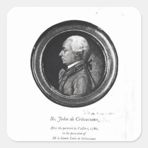 Michel-Guillaume-Jean de Crevecoeur Quadratischer Aufkleber