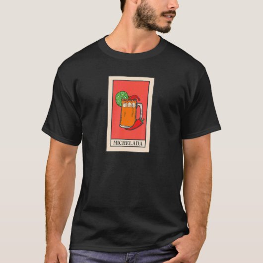 Michelada Tarot Card Style Art Spicy Mexicancocket T-Shirt (Vorderseite)