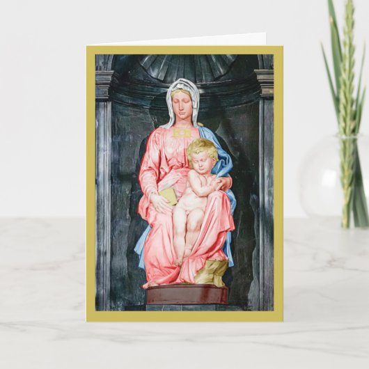 Michelangelo 1504 Madonna von Brügge Weihnachten Karte (Vorderseite)
